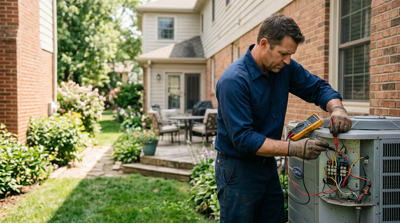 HVAC technician working near Sterling, OK